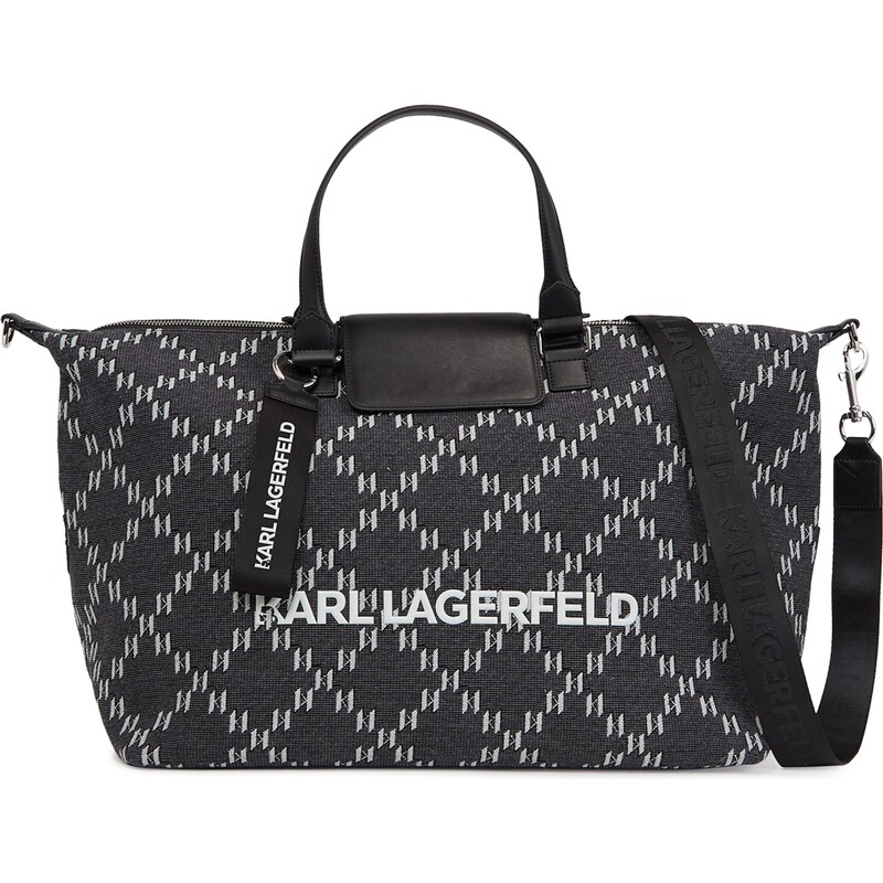 Karl Lagerfeld „Weekender“ krepšys pilka / balta