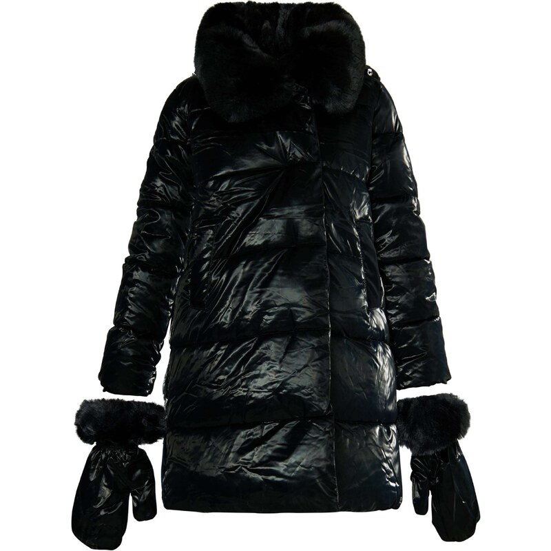 faina Žieminis paltas juoda