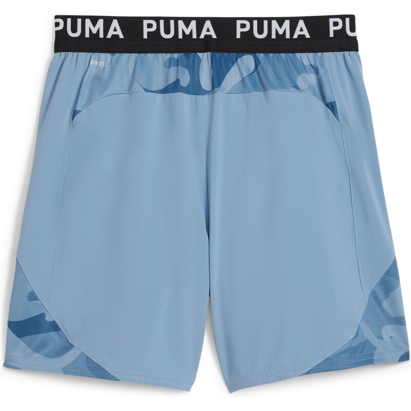 PUMA Sportinės kelnės gencijono spalva / žalsvai mėlyna / šviesiai mėlyna / balta
