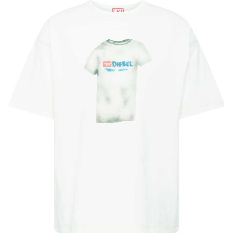 DIESEL Marškinėliai 'T-BOXT-N12' mėlyna / pilka / šviesiai raudona / balta