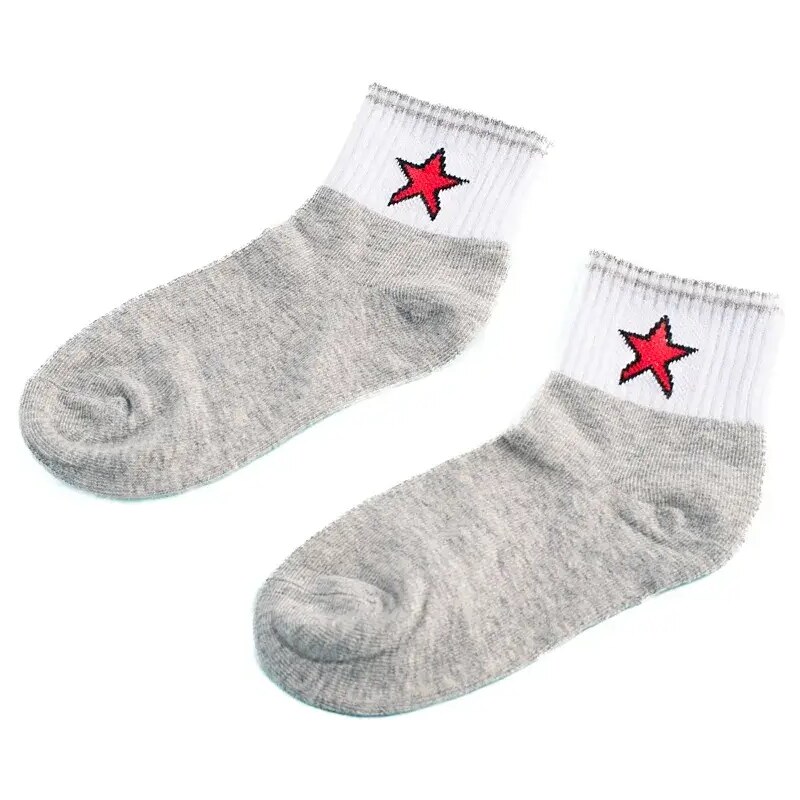 Shelvt Vaikų kojinės su žvaigždutėmis pilkos ir raudonos spalvos - 28-31