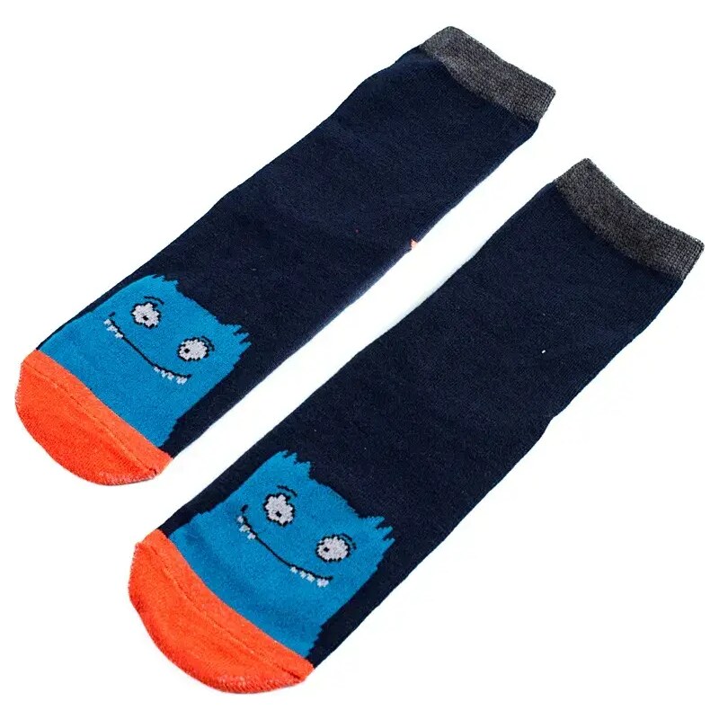 Shelvt Tamsiai mėlynos berniukų kojinės su pabaisa - 19-22