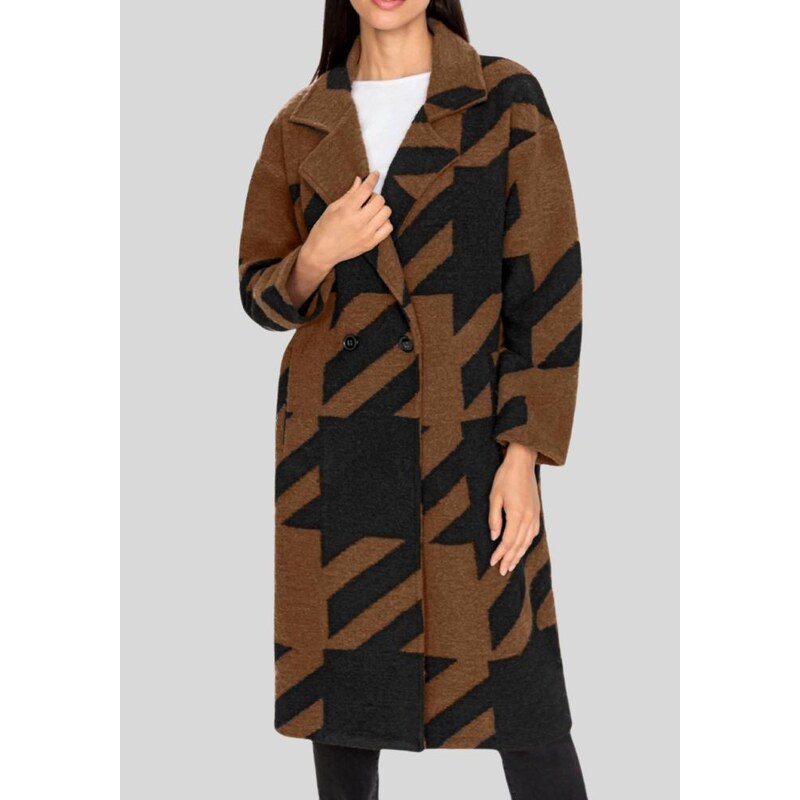 HEINE Rudas vilnonis oversize paltas "Cognac" : Dydis - 36