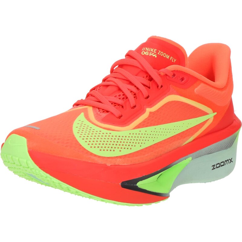 NIKE Bėgimo batai 'Zoom Fly 6' šviesiai žalia / oranžinė