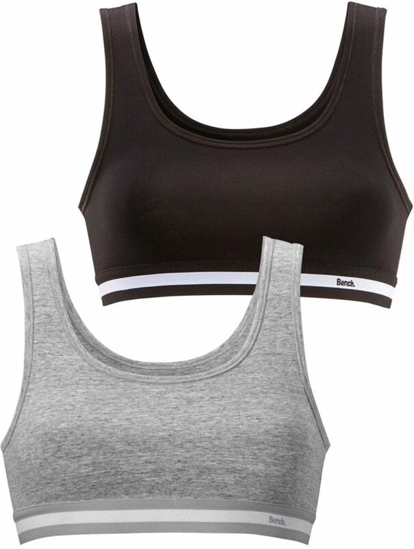 BENCH Apatiniai marškinėliai pilka / juoda