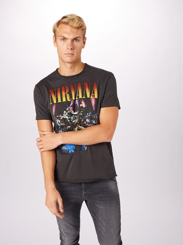 AMPLIFIED Marškinėliai 'NIRVANA LIVE IN NEW YORK' tamsiai pilka / mišrios spalvos