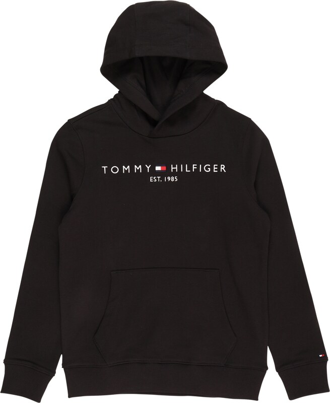 TOMMY HILFIGER Megztinis be užsegimo raudona / juoda / balta