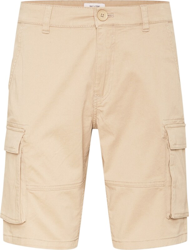 Only & Sons Laisvo stiliaus kelnės 'Cam Stage' smėlio spalva