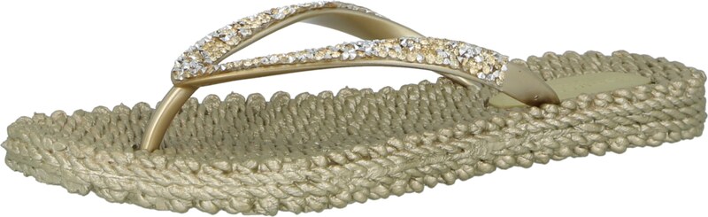 ILSE JACOBSEN Šlepetės per pirštą platininė spalva