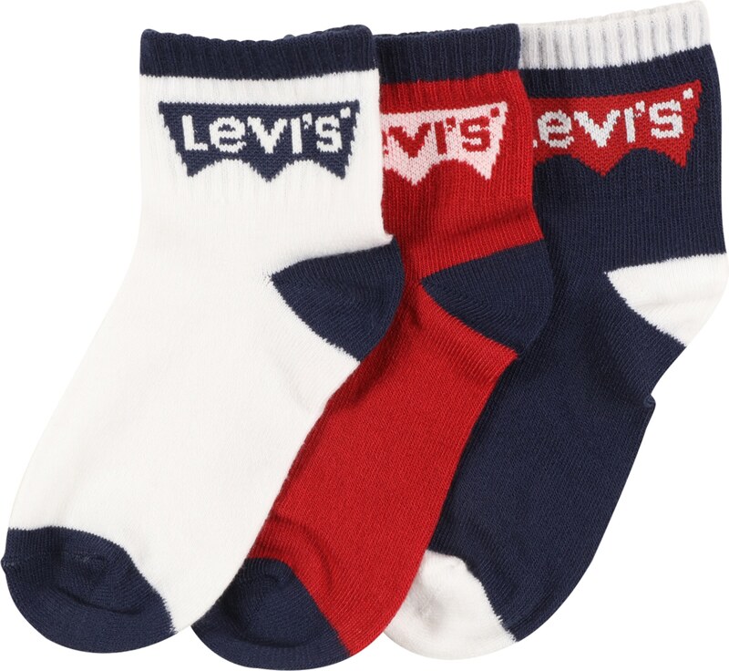 LEVI'S  Kojinės nakties mėlyna / šviesiai rožinė / raudona / balta