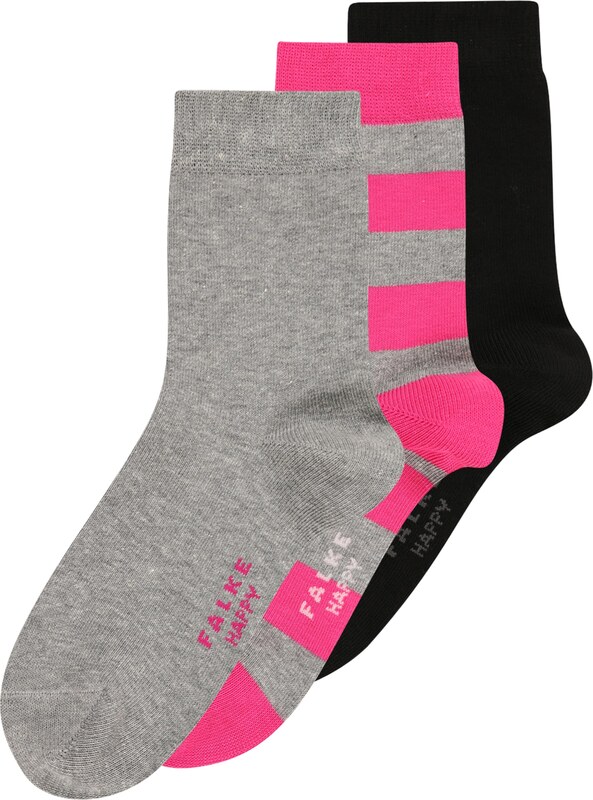 FALKE Kojinės margai pilka / šviesiai rožinė / juoda / balta