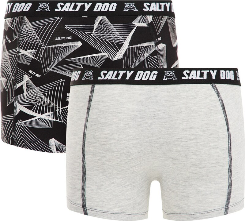 WE Fashion Apatinės kelnaitės pilka / juoda / balta