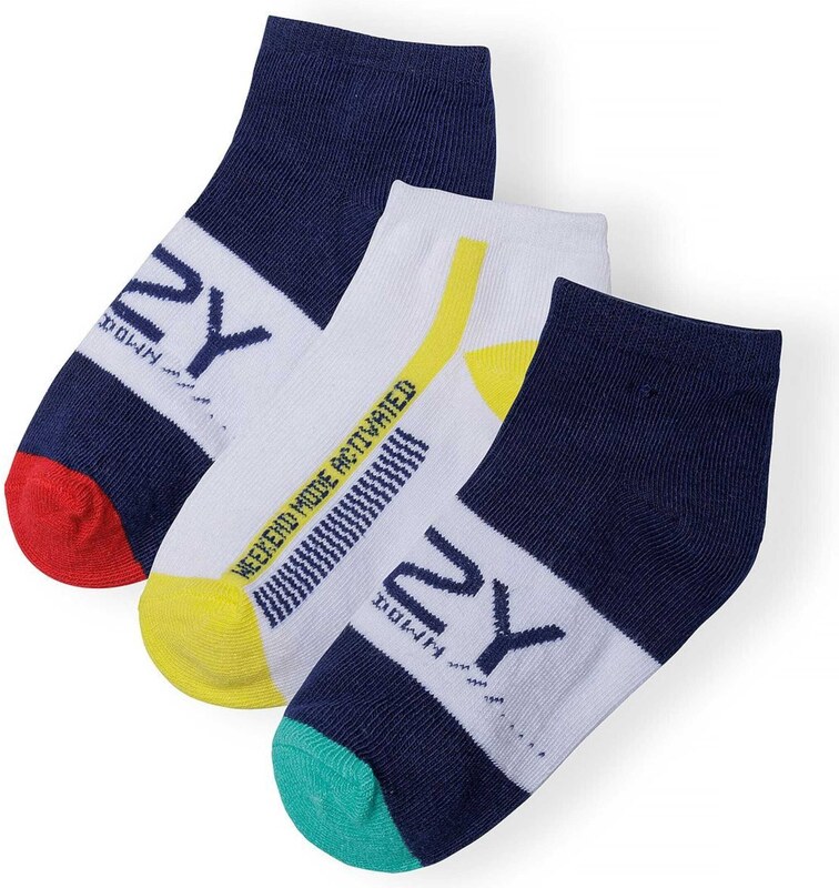 MINOTI Kojinės tamsiai mėlyna jūros spalva / žalsvai mėlyna / geltona / raudona / balta