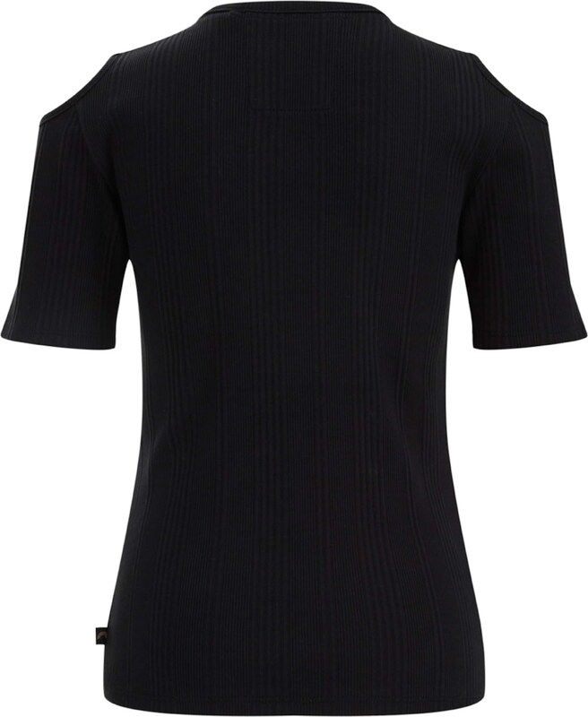 WE Fashion Marškinėliai juoda / balta