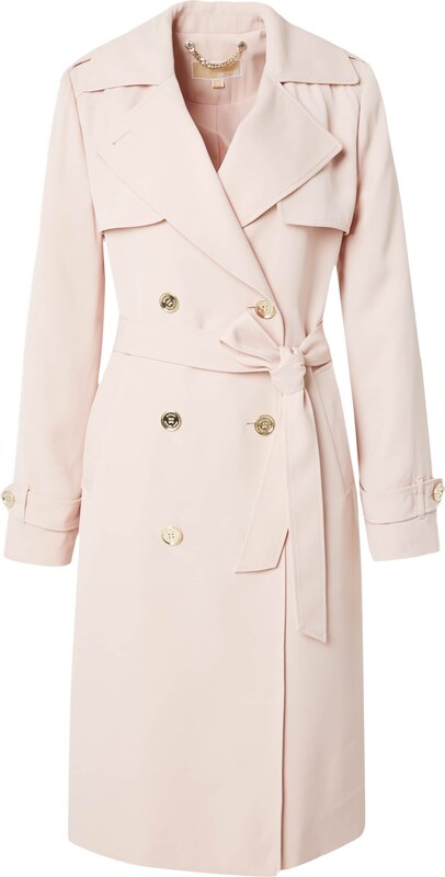 MICHAEL Michael Kors Demisezoninis paltas 'Drapey' pastelinė rožinė