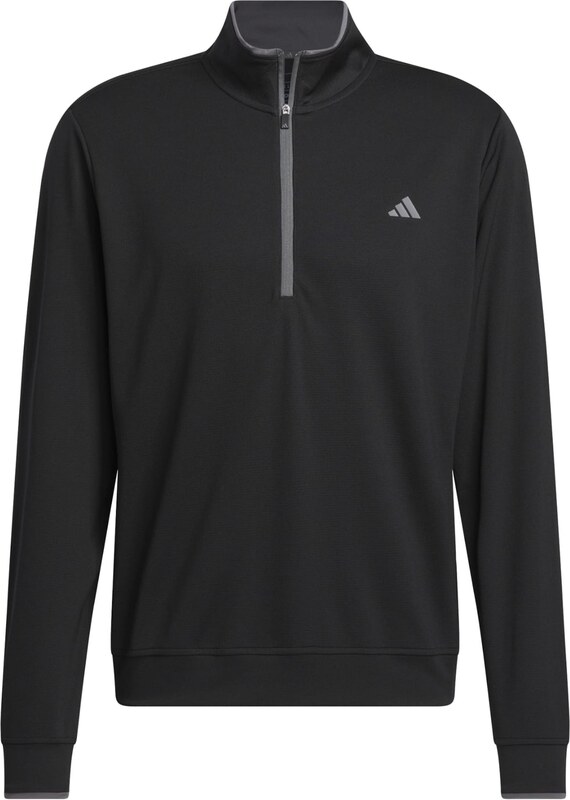 ADIDAS GOLF Sportiniai marškinėliai 'Lightweight Half-Zip' pilka / juoda