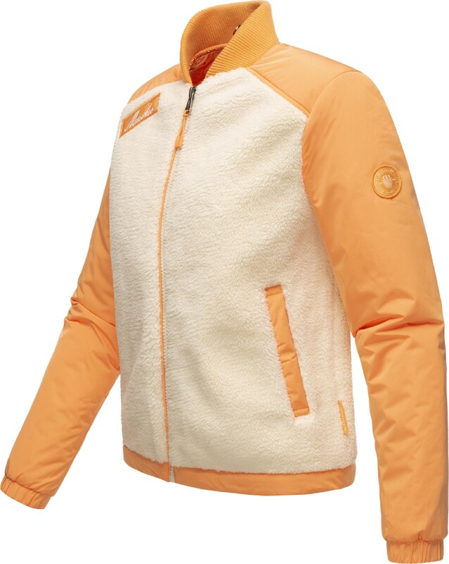 MARIKOO Demisezoninė striukė 'Sayoo' oranžinė / vilnos balta