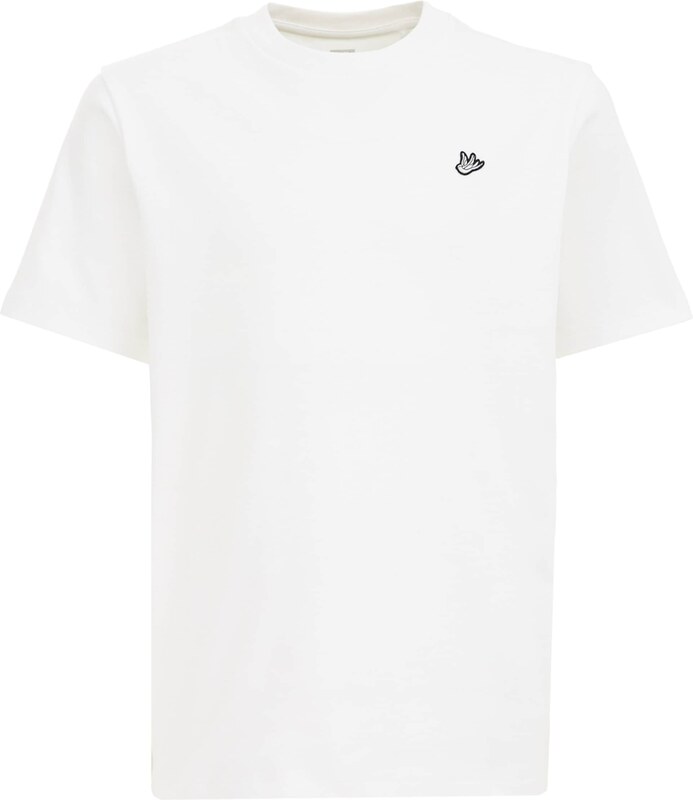 WE Fashion Marškinėliai juoda / balta