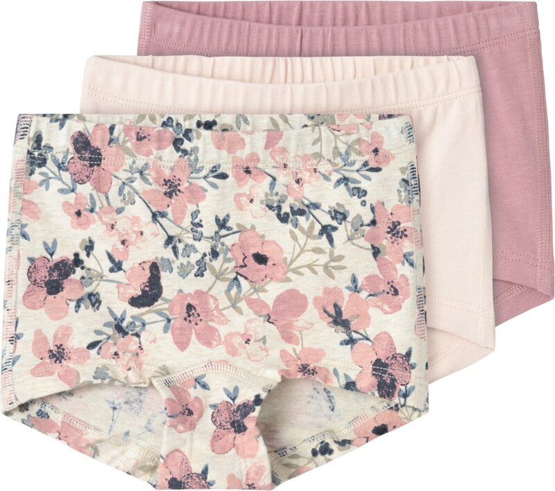 NAME IT Apatinės kelnaitės 'NMFNostagia' mėlyna / žalia / ryškiai rožinė spalva / pastelinė rožinė