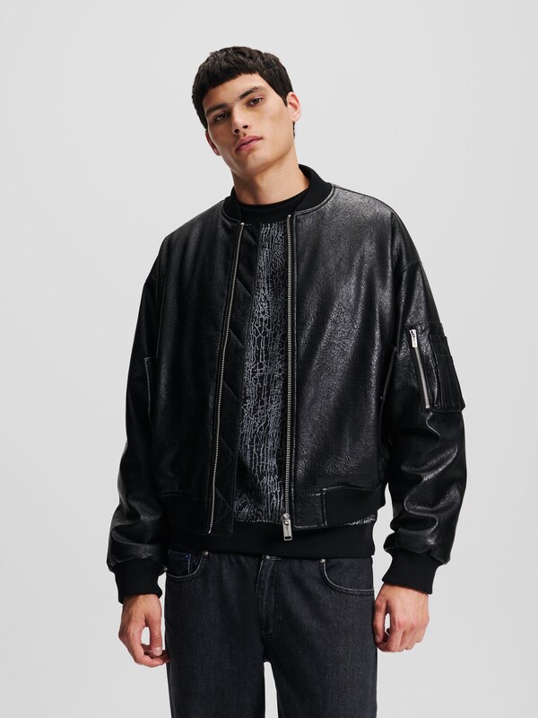 KARL LAGERFELD JEANS Demisezoninė striukė juoda