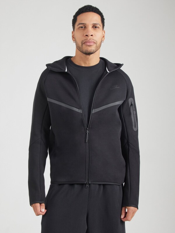 Nike Sportswear Džemperis 'Tech Fleece' tamsiai pilka / juoda