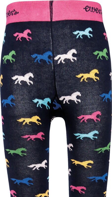 EWERS Pėdkelnės 'Pferde' tamsiai mėlyna / geltonosios citrinos spalva / žolės žalia / tamsiai rožinė