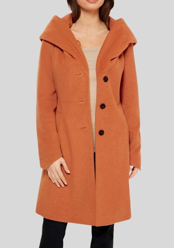 Oranžinis vilnonis paltas : Dydis - 34