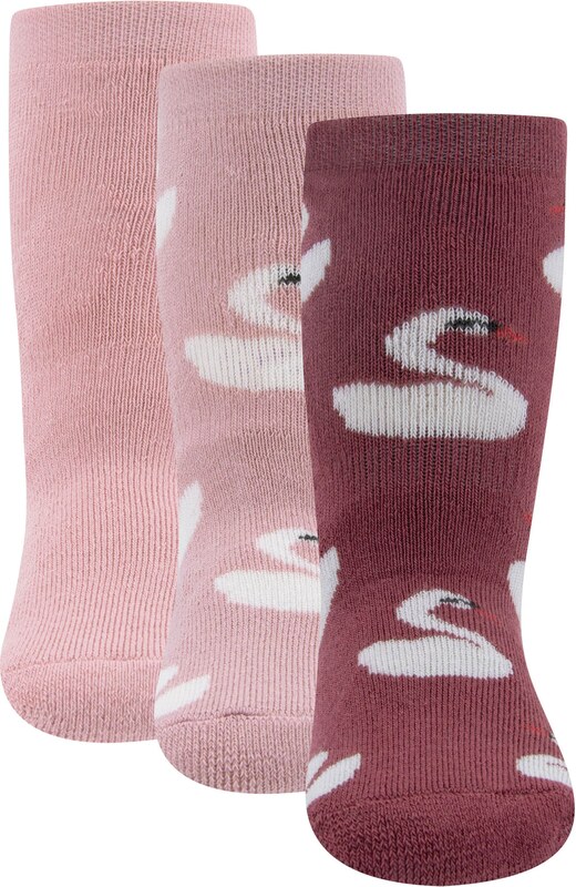 EWERS Kojinės 'Swan' ruda / baklažano spalva / ryškiai rožinė spalva / juoda