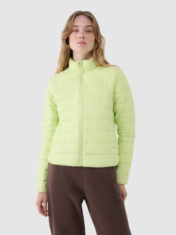 4F Moteriška striukė su sintetiniu pūkų kamšalu - žalia