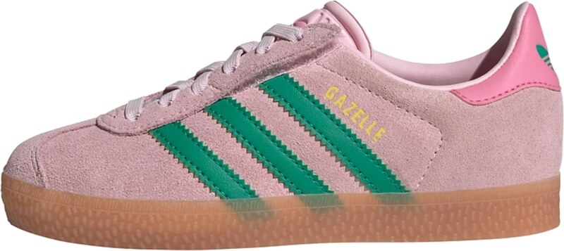 ADIDAS ORIGINALS Sportbačiai 'Gazelle' žalia / rožių spalva / ryškiai rožinė spalva