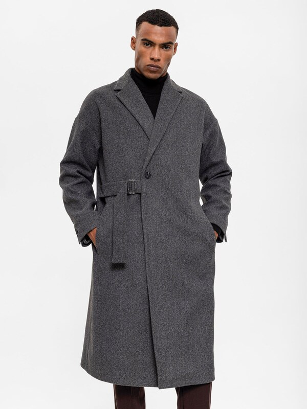 Antioch Demisezoninis paltas antracito spalva