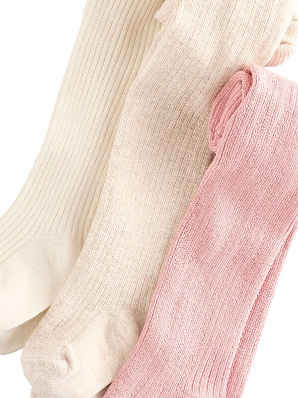 Next Pėdkelnės smėlio spalva / nebalintos drobės spalva / ryškiai rožinė spalva