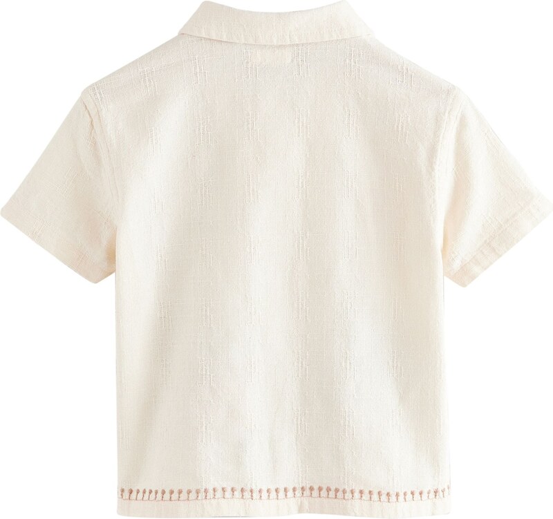 Next Marškiniai nebalintos drobės spalva / ruda / oranžinė