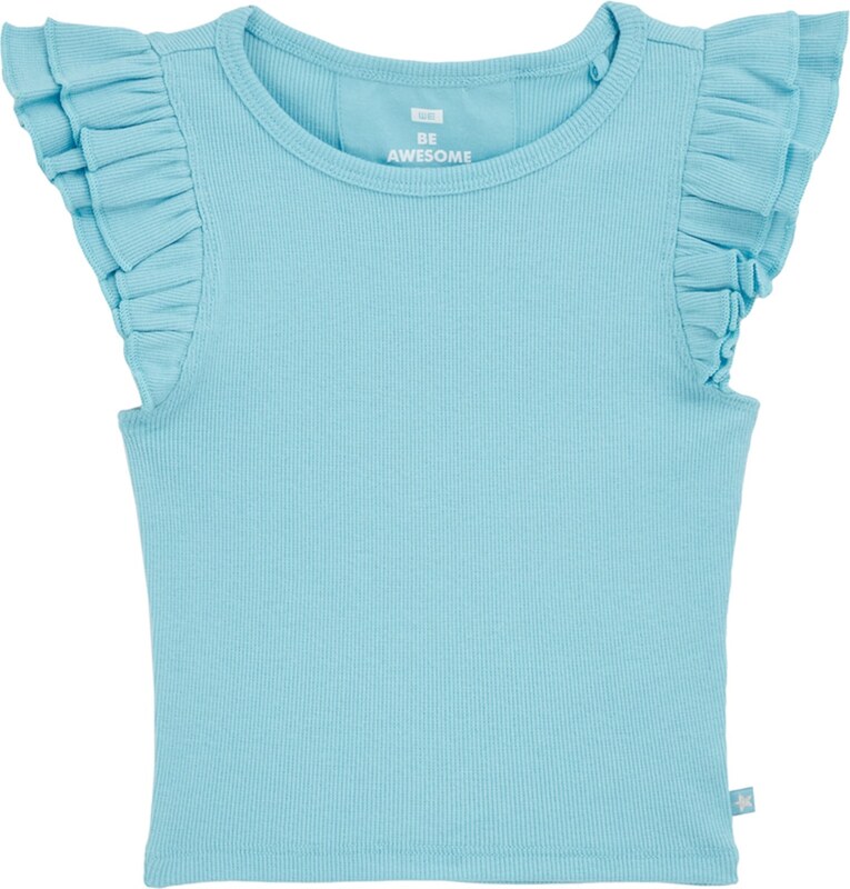 WE Fashion Marškinėliai šviesiai mėlyna