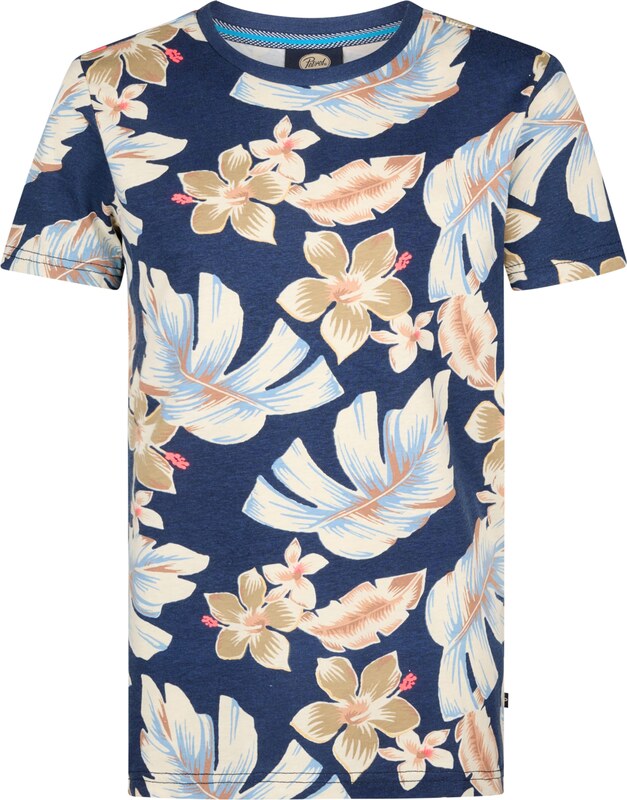 Petrol Industries Marškinėliai 'Fisherway' mėlyna / mišrios spalvos