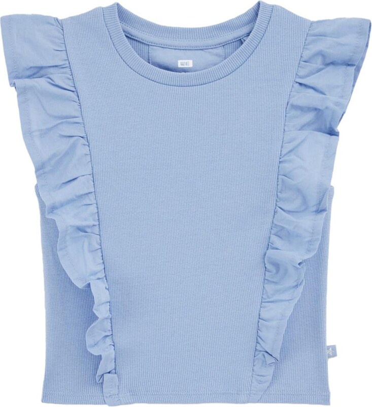 WE Fashion Marškinėliai šviesiai mėlyna