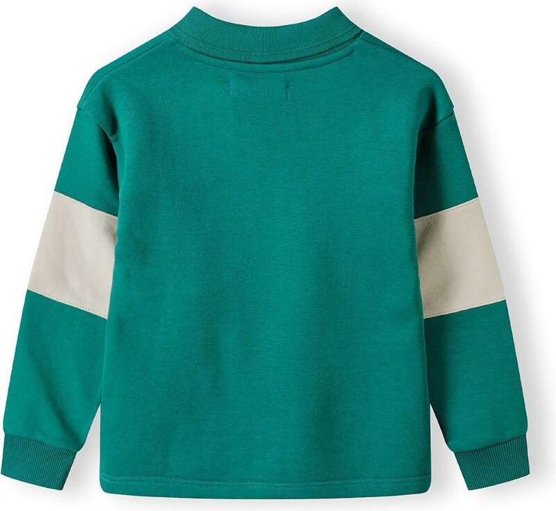 MINOTI Megztinis be užsegimo tamsiai žalia / vilnos balta