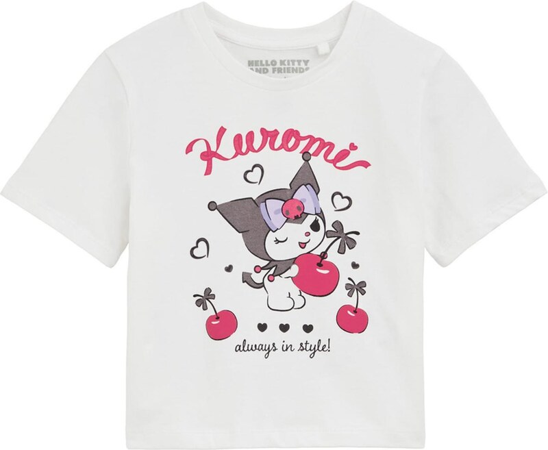 WE Fashion Marškinėliai antracito spalva / rožių spalva / juoda / balta