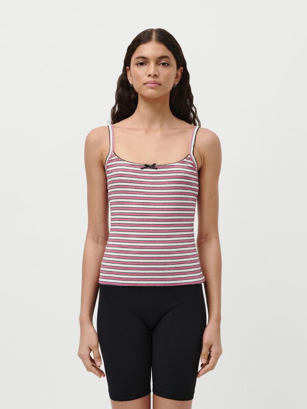 LeGer by Lena Gercke Palaidinė be rankovių 'Ines' ryškiai rožinė spalva / juoda / balta