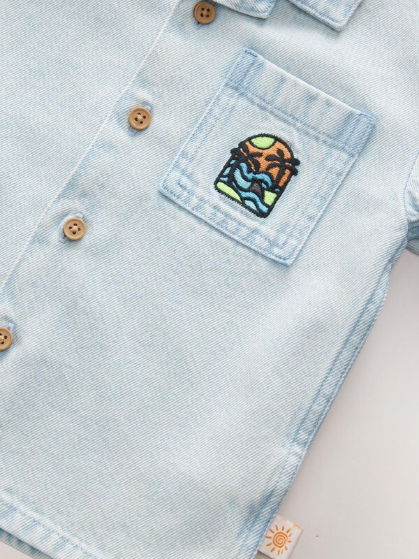 Next Marškiniai tamsiai mėlyna / šviesiai mėlyna / šviesiai žalia / oranžinė