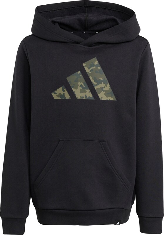 ADIDAS SPORTSWEAR Megztinis be užsegimo 'Camo Graphic Hoodie' rusvai žalia / alyvuogių spalva / juoda