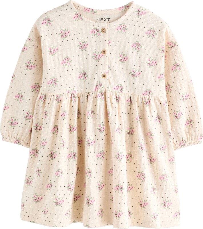 Next Suknelė kremo / žalia / rožių spalva / juoda