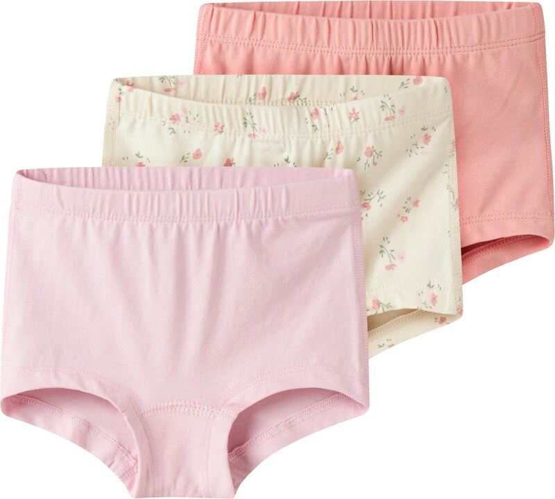 NAME IT Apatinės kelnaitės smėlio spalva / šviesiai violetinė / rožių spalva