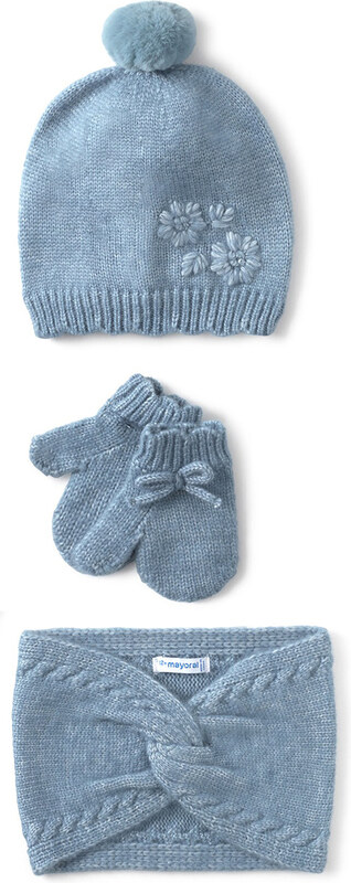 Komplektas: kepurė, gaubtas ir pirštinės Mayoral