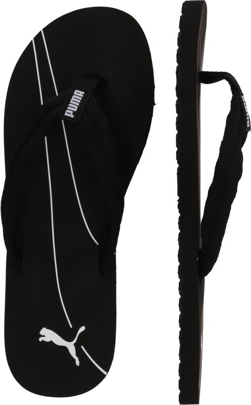 PUMA Sandalai / maudymosi batai 'Epic Flip V3' juoda / balta