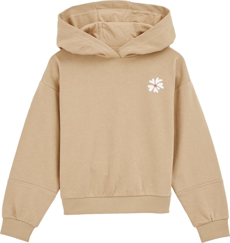 WE Fashion Megztinis be užsegimo šviesiai ruda / tamsiai rožinė / balta