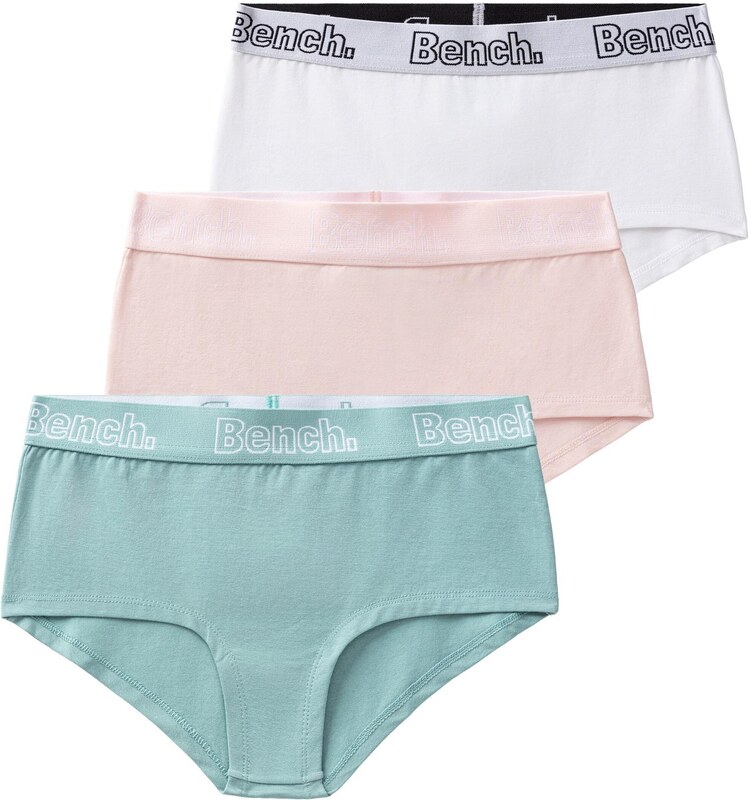 BENCH Apatinės kelnaitės mėtų spalva / rožinė / juoda / balta