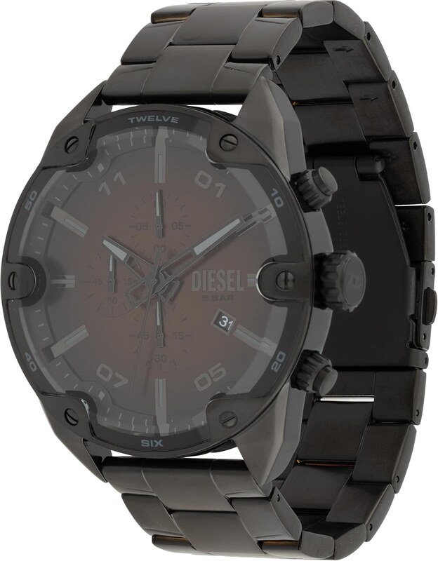 DIESEL Analoginis (įprasto dizaino) laikrodis tamsiai ruda / juoda