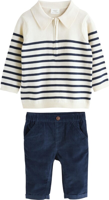 Next Rinkinys tamsiai mėlyna / balta