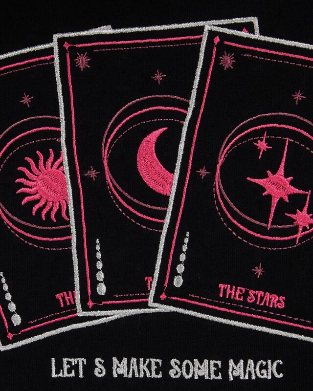 WE Fashion Megztinis be užsegimo rožinė / juoda / balkšva